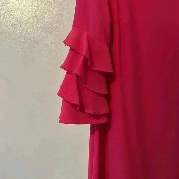 gabby skye midi dress Women’s Size 12 Pink ruffles party comfy - Picture 2 of 5